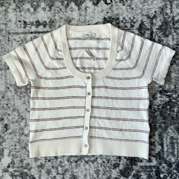 Madewell Linden Scoop Sweater Tee in Stripe - Picture 3 of 6